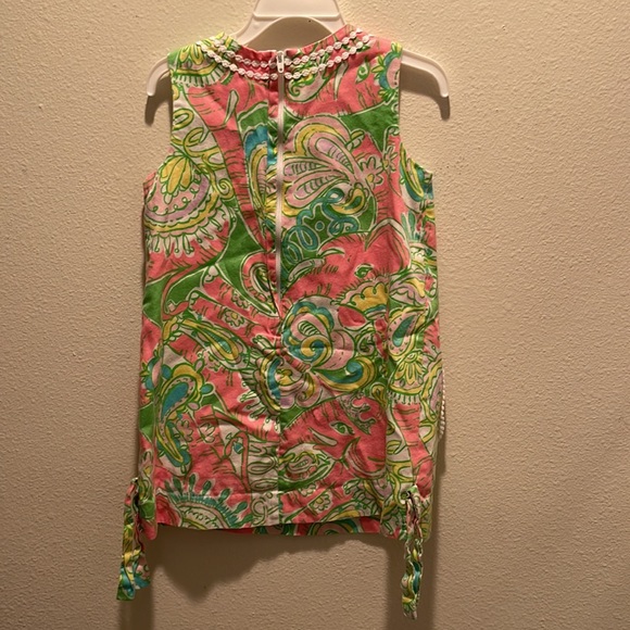 Lilly Pulitzer little girls pink and green shift dress size 4 - Picture 5 of 6